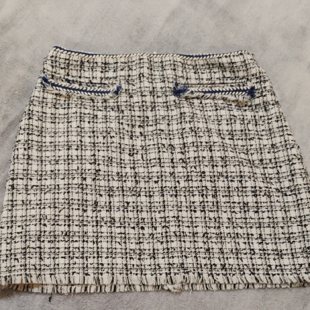 H&M Black and White Mini Pencil Skirt for Cocktail